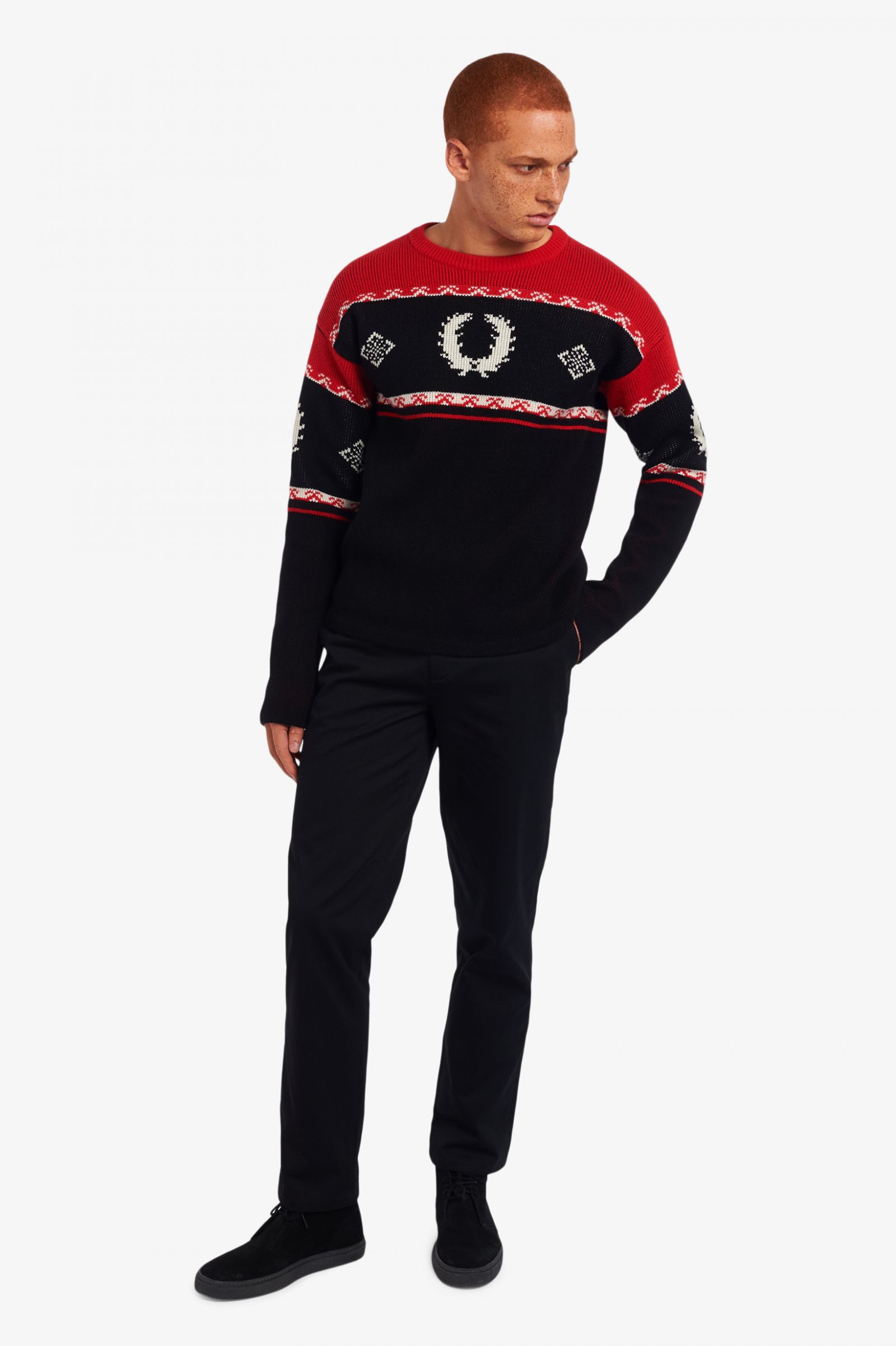 Fair Isle Ski Jumper - Black | Men's 