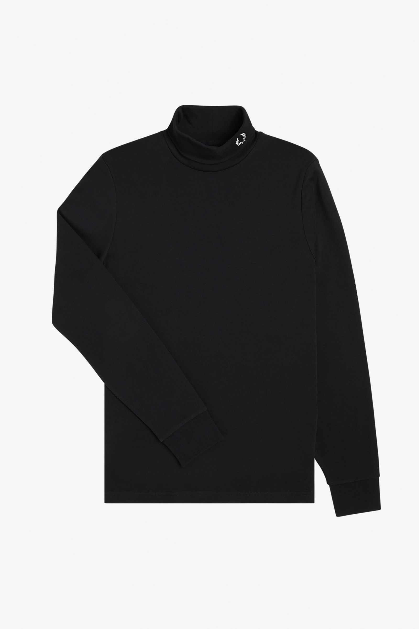 mens black roll neck top