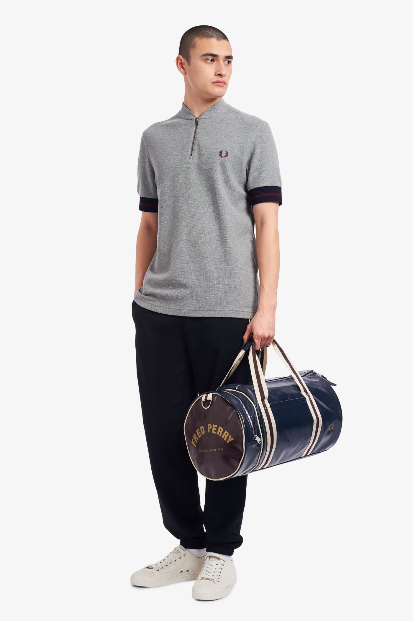 fred perry bold cuff polo