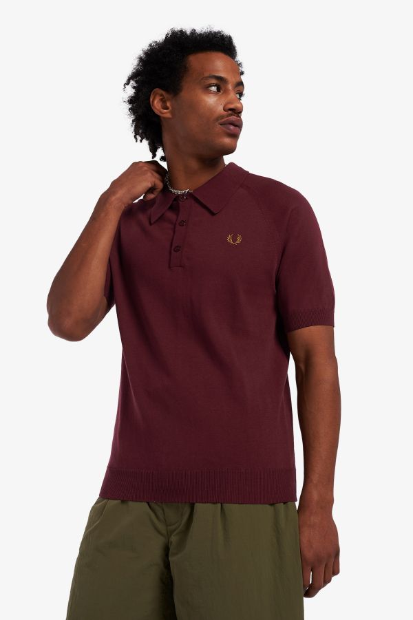 Reissues Raglan Sleeve Knitted Shirt