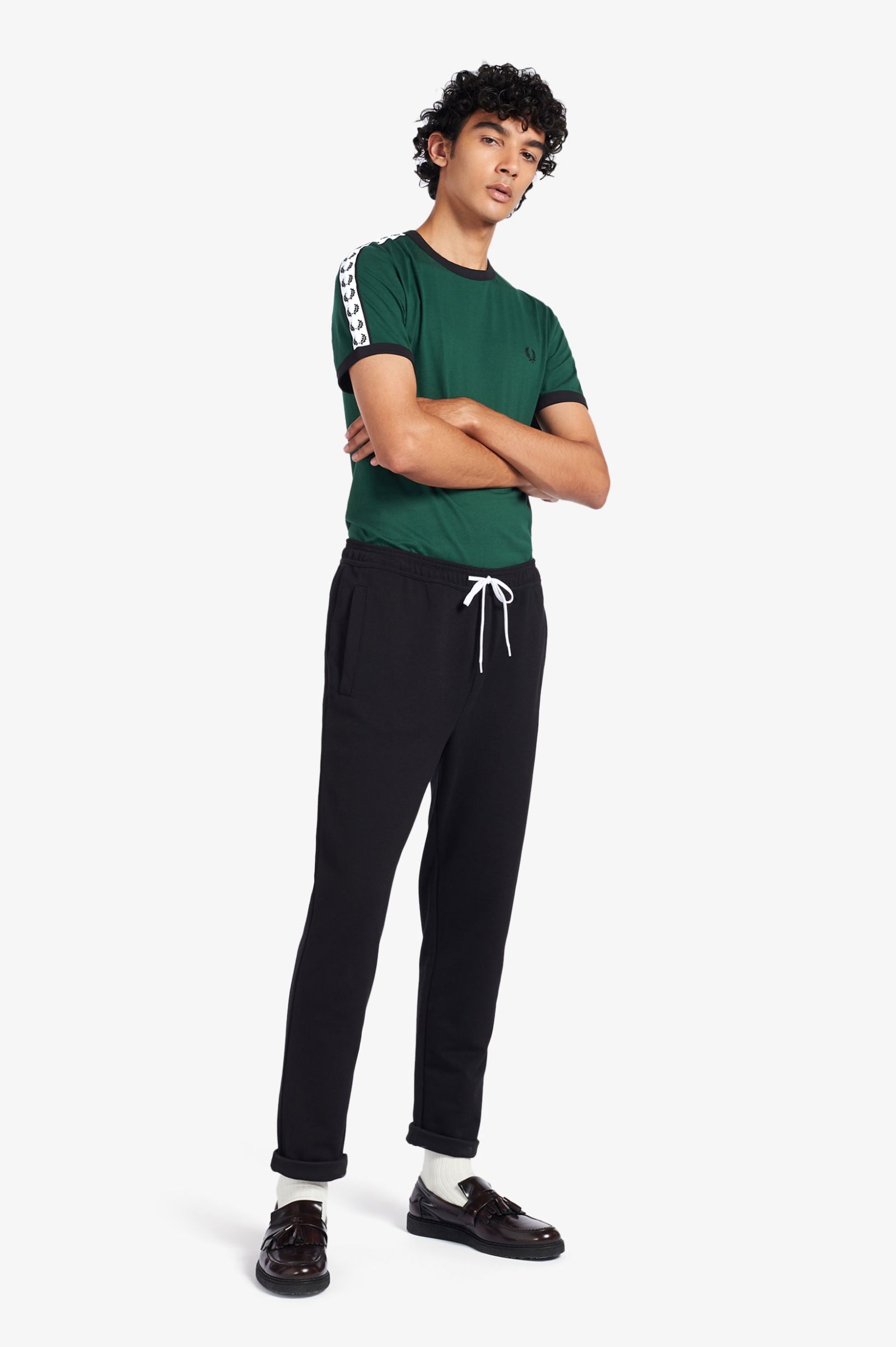 fred perry taped pants