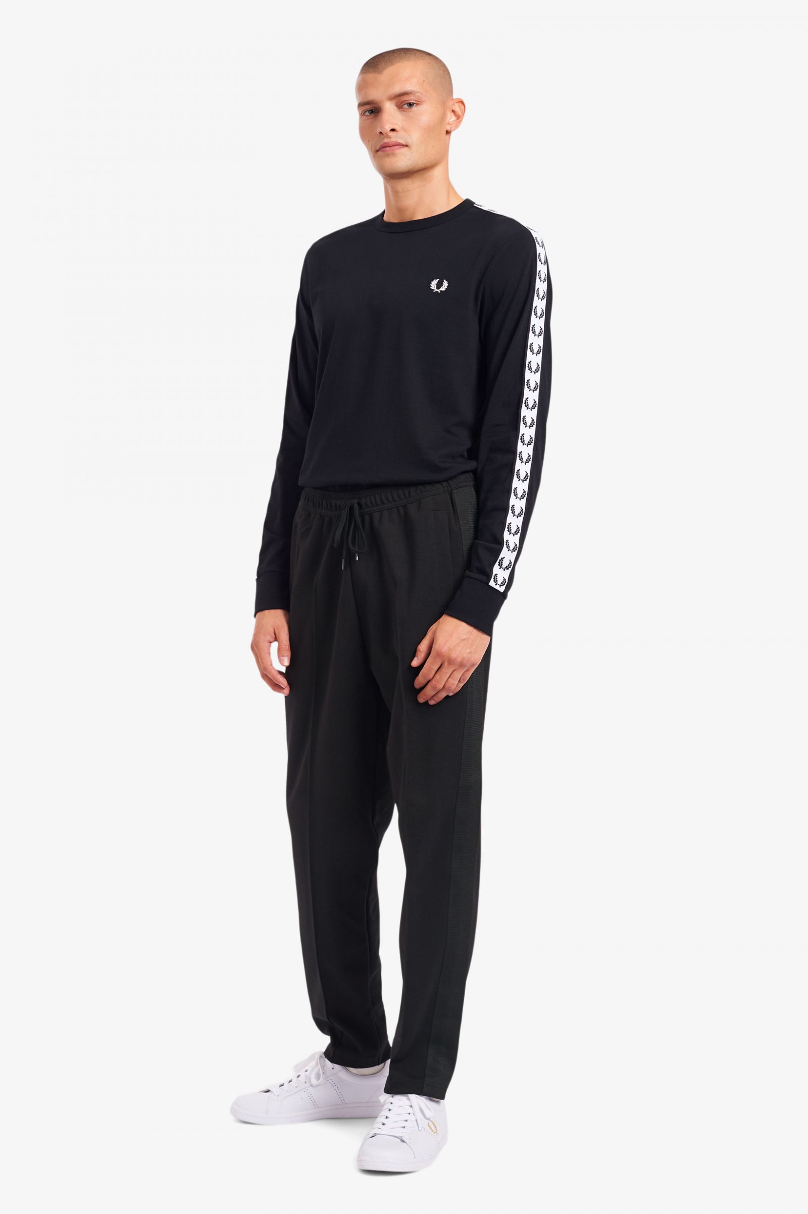 fred perry taped joggers