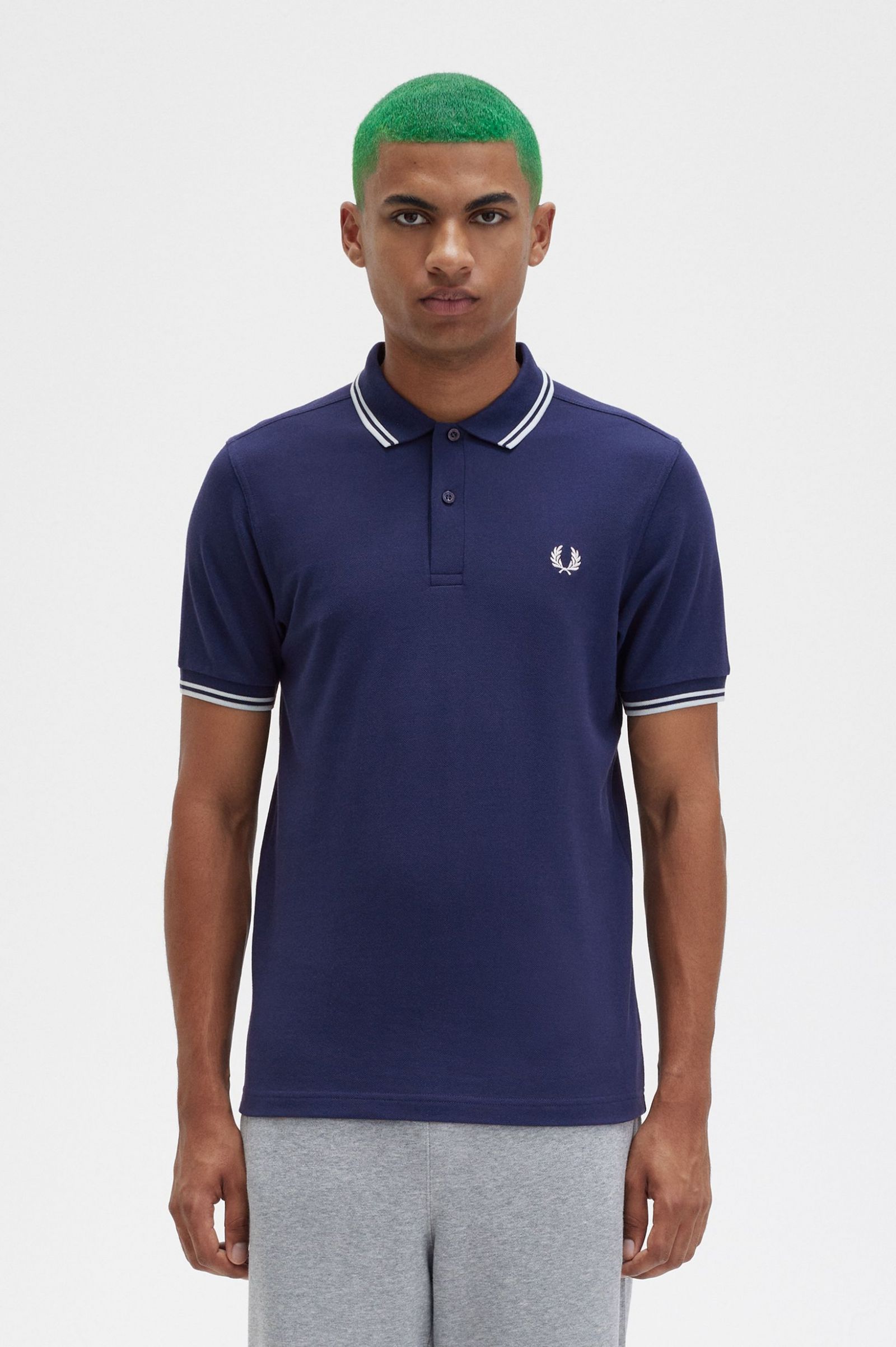Bogholder Whirlpool Rige Back Graphic Polo Shirt - French Navy | Men's Polo Shirts | Short & Long  Sleeved Polo Shirts | Fred Perry UK