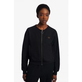 Velour Panel Track Jacket - Black | Women's Coats & Jackets | Parka Coats & Bomber Jackets 