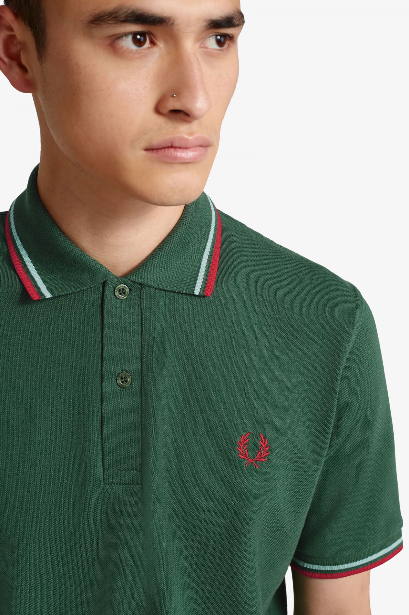 Fred Perry Mens Long Sleeve Twin Tipped Shirt