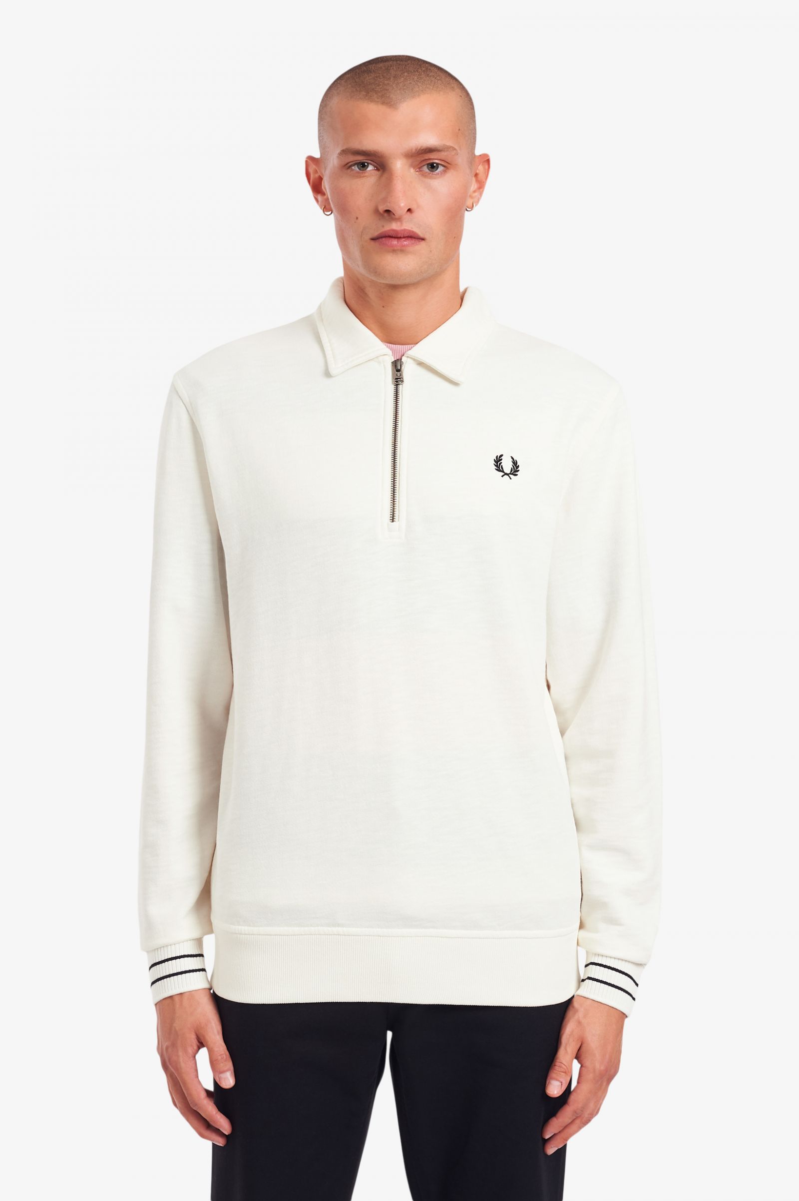 sweatshirt with zip neck