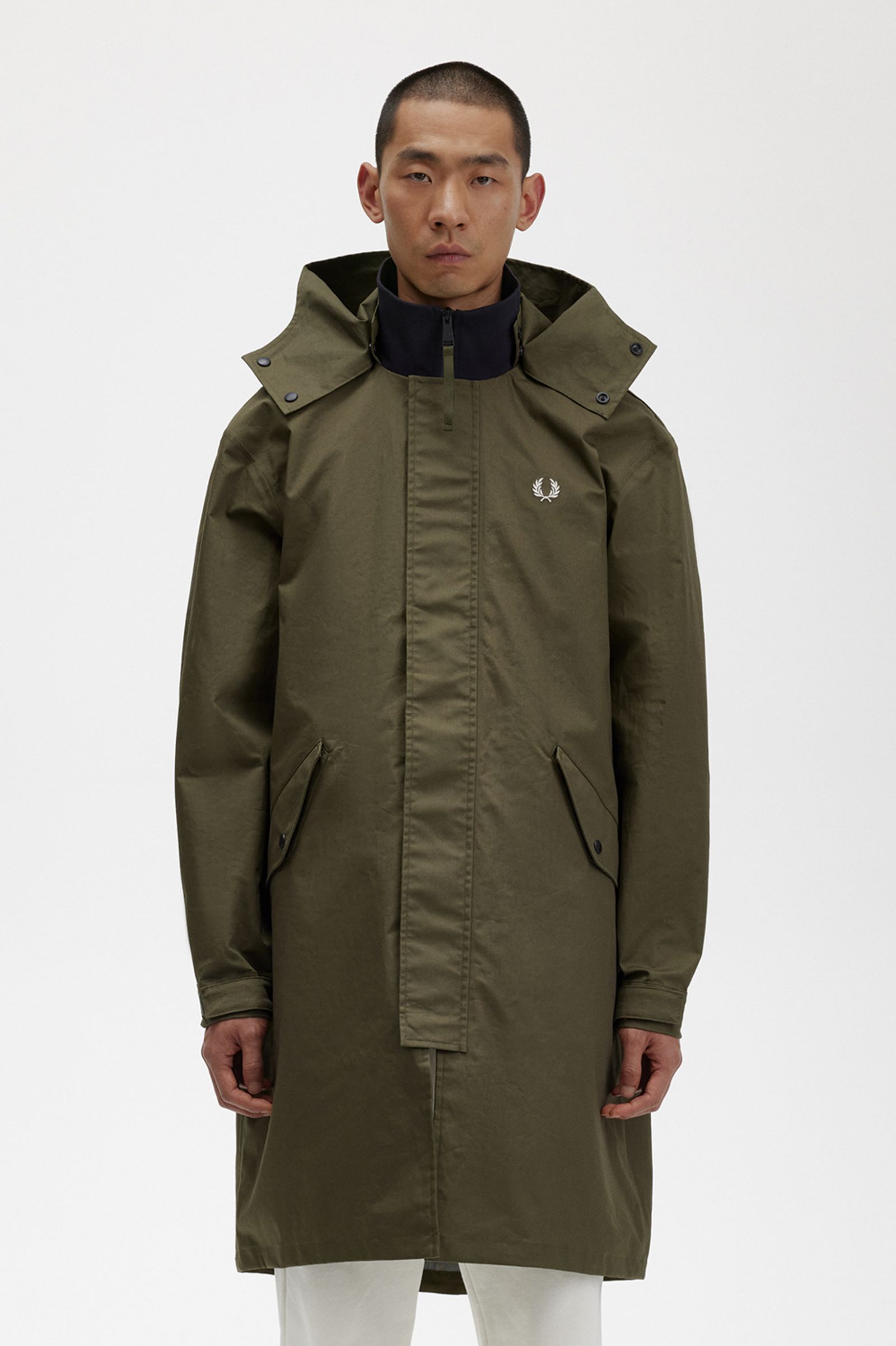 Bonded Fabric Parka - Uniform Green | Mens Coats & Jackets | Bomber ...