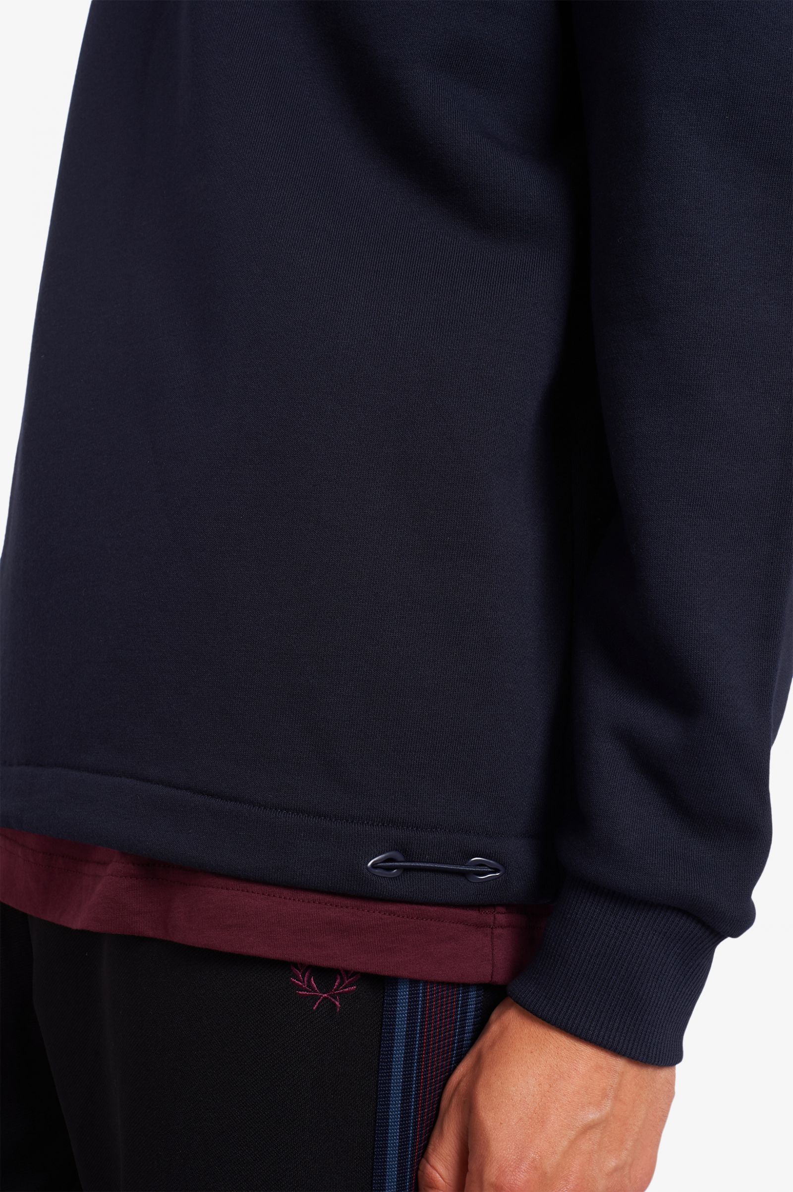 fred perry contrast panel sweatshirt