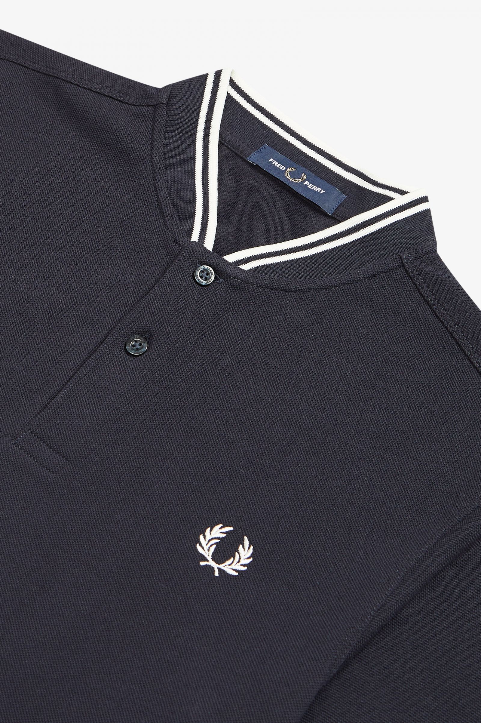Want to Feat Danger Bomber Collar Polo Shirt - Navy | Men's Shirts | Fred Perry US