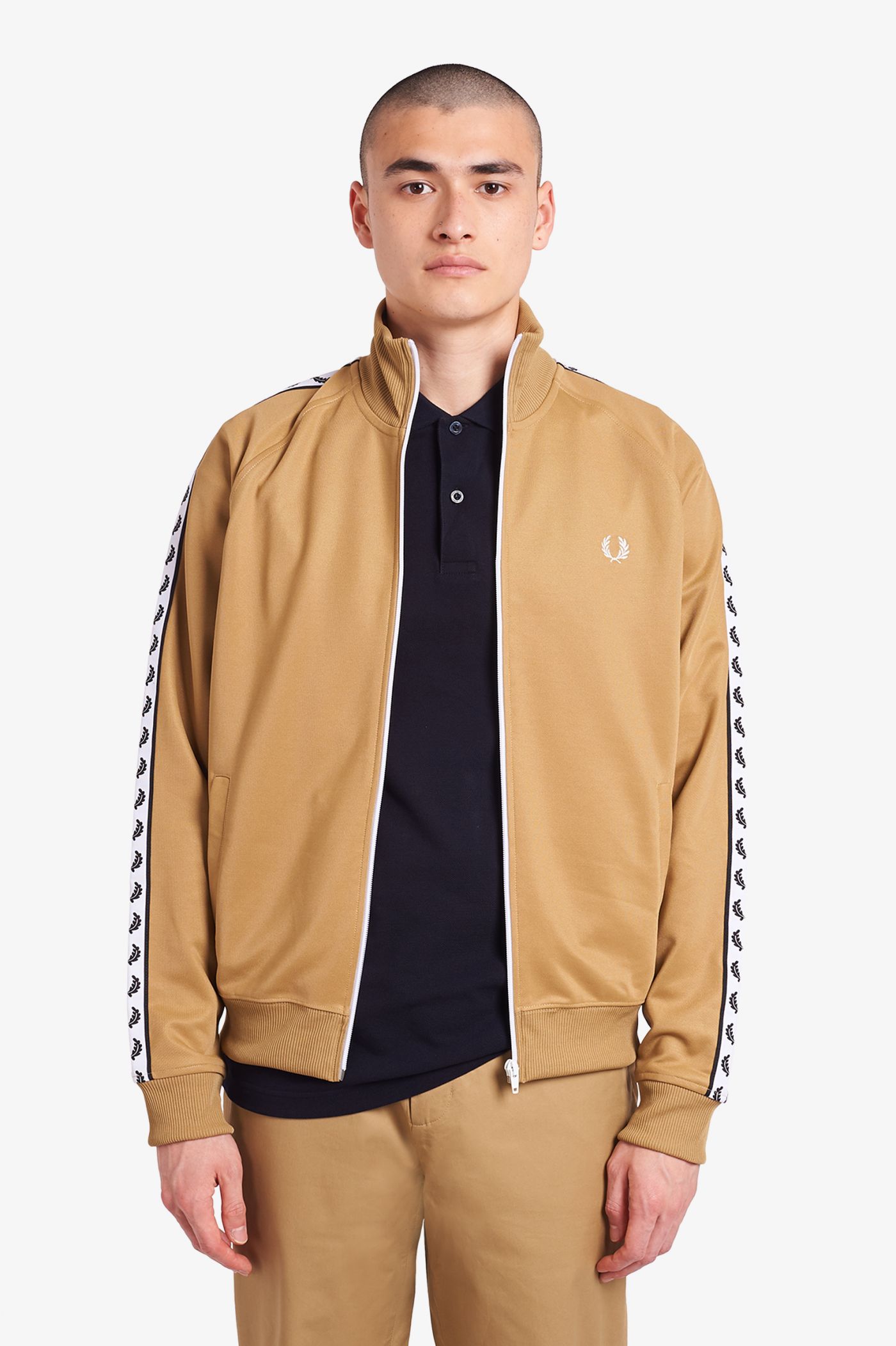 fred perry white track jacket