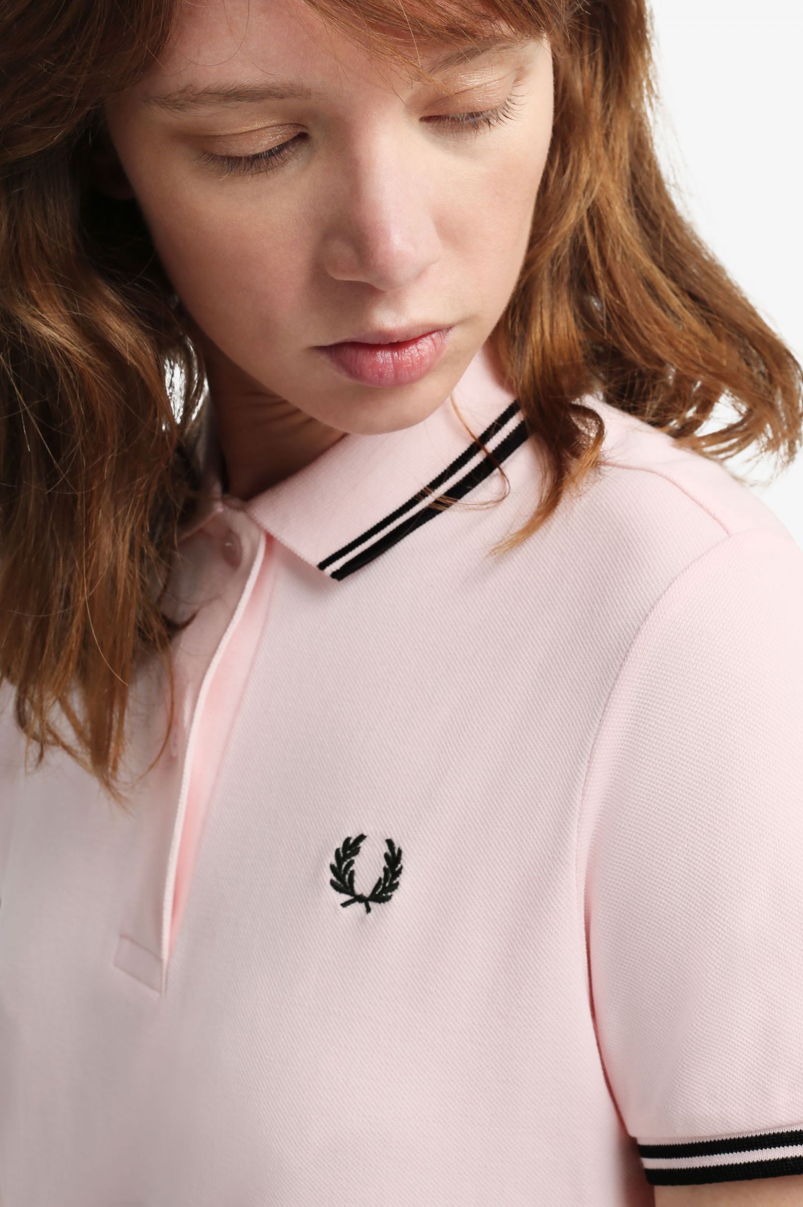 pink polo shirt outfit women's