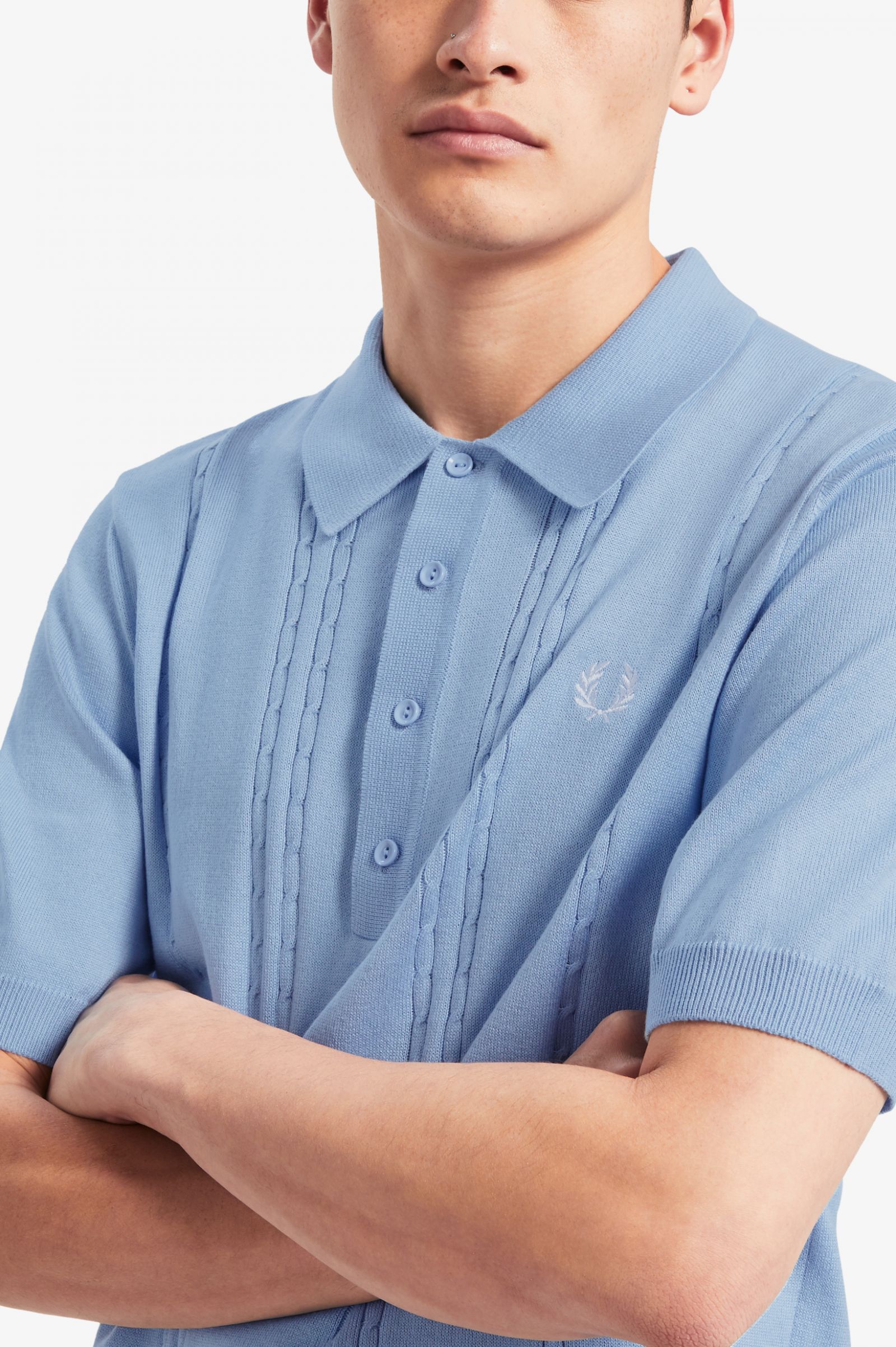 fred perry knitted polo shirt