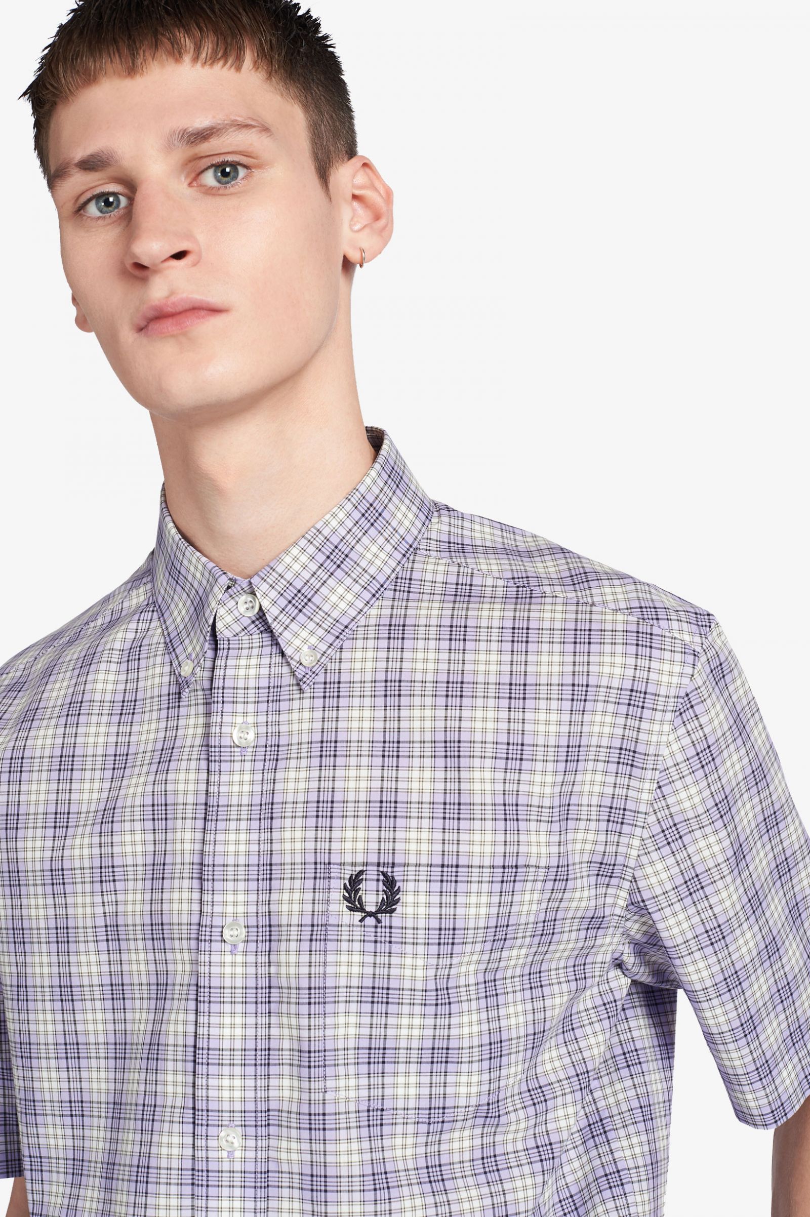 fred perry modernist check shirt