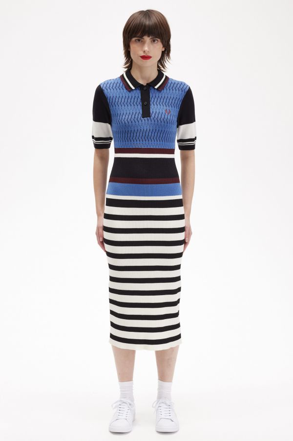 Jacquard Knitted Stripe Dress