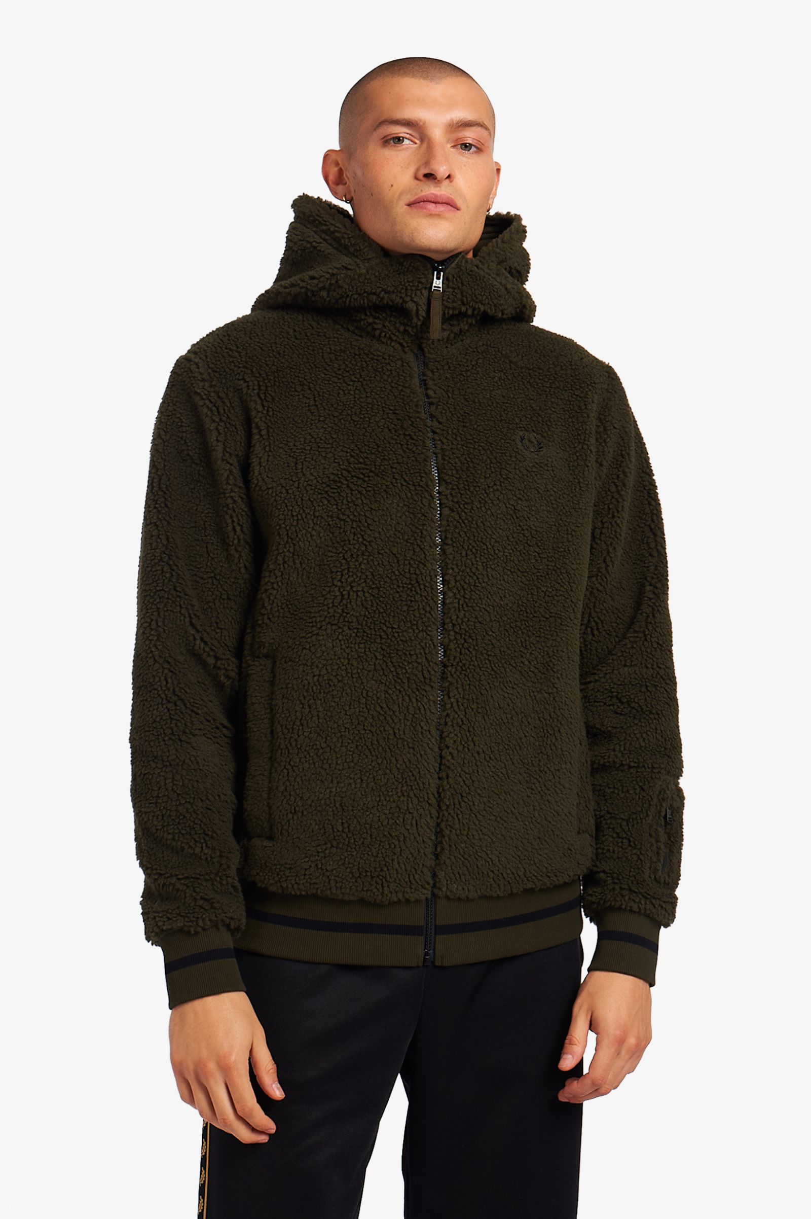 fleece bomber jacket mens