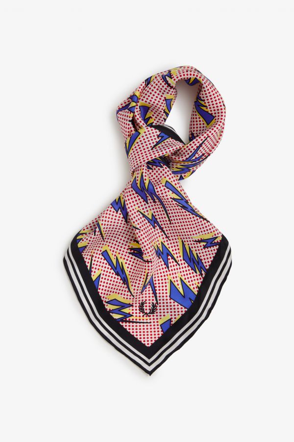 Lightning Print Silk Scarf