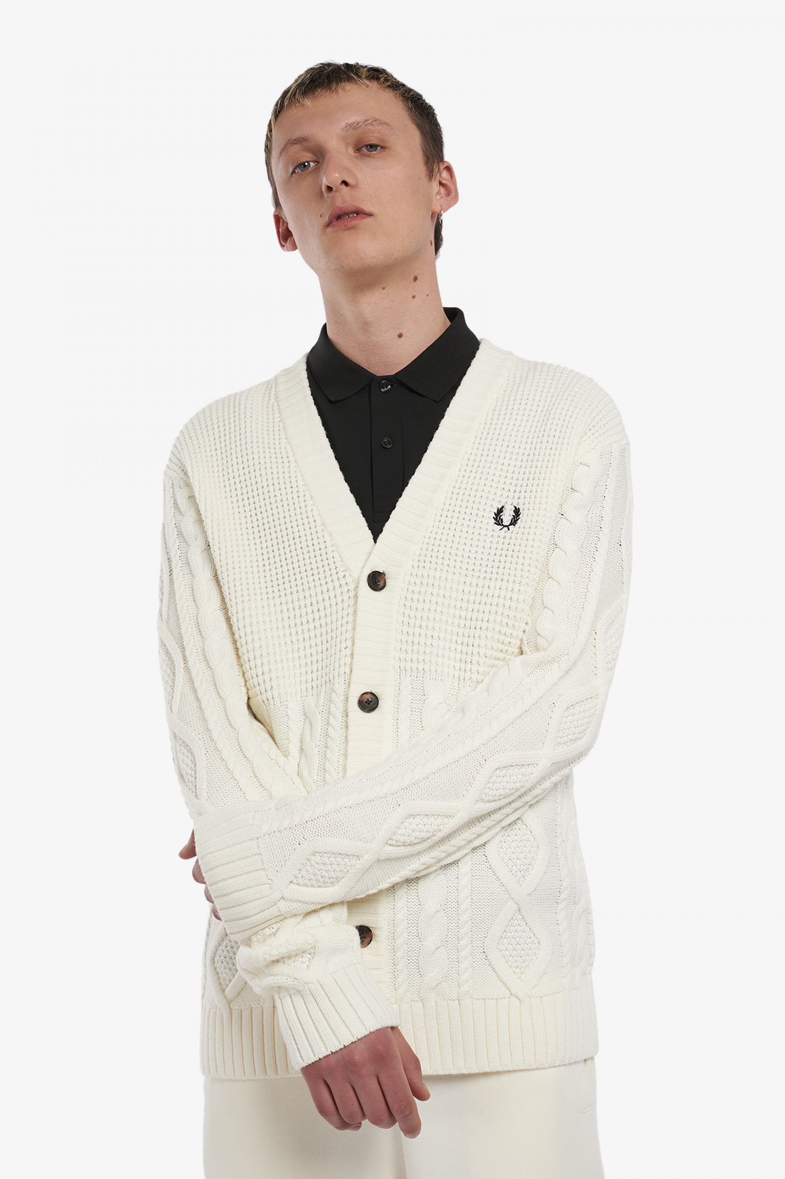 独特の素材 Fred perry カーディガン agapeeurope.org