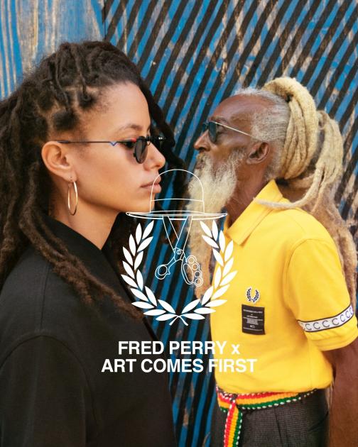 fred perry art comes first bag