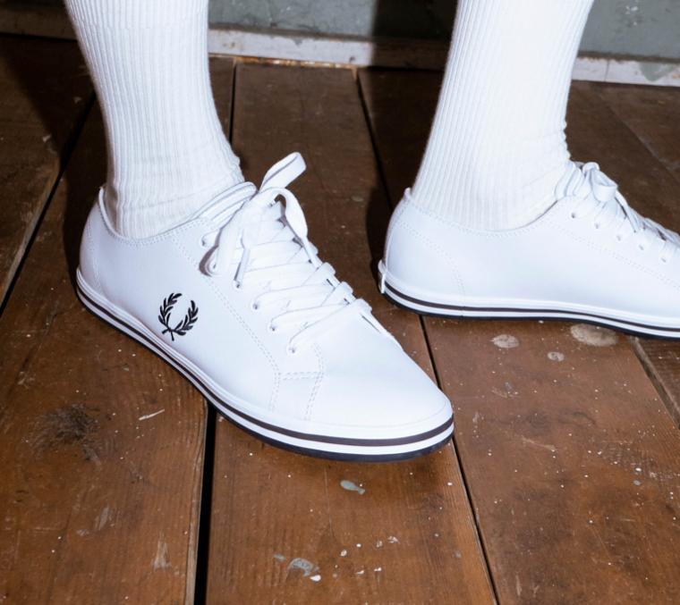 2020 Fred Perry B7163 Authentic Shoes Leather White